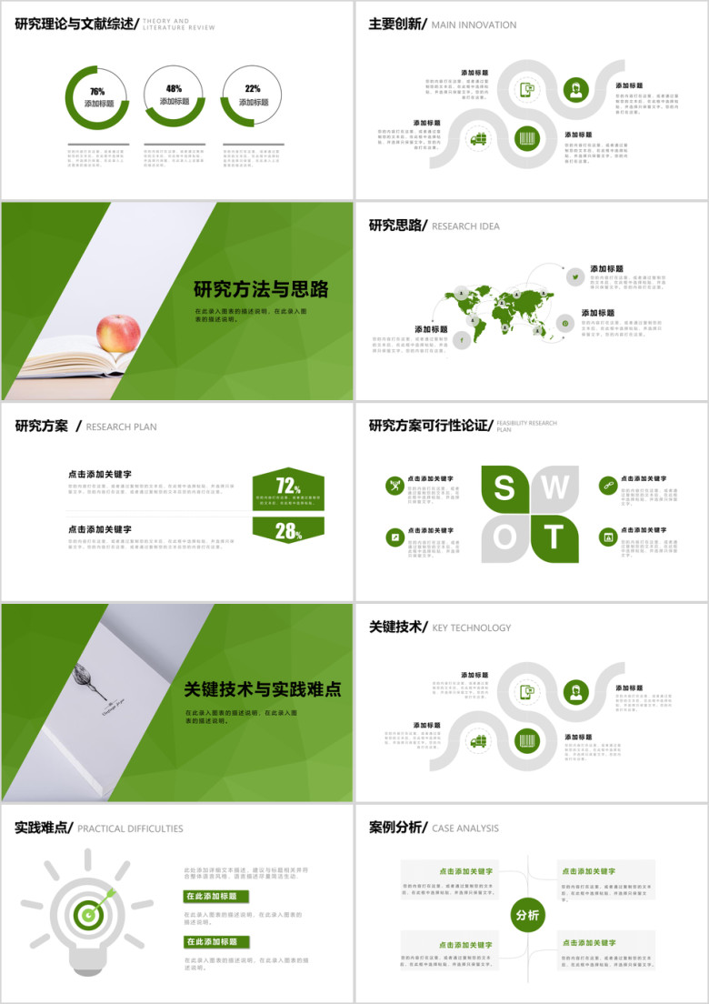 简约开题报告毕业论文答辩ppt
