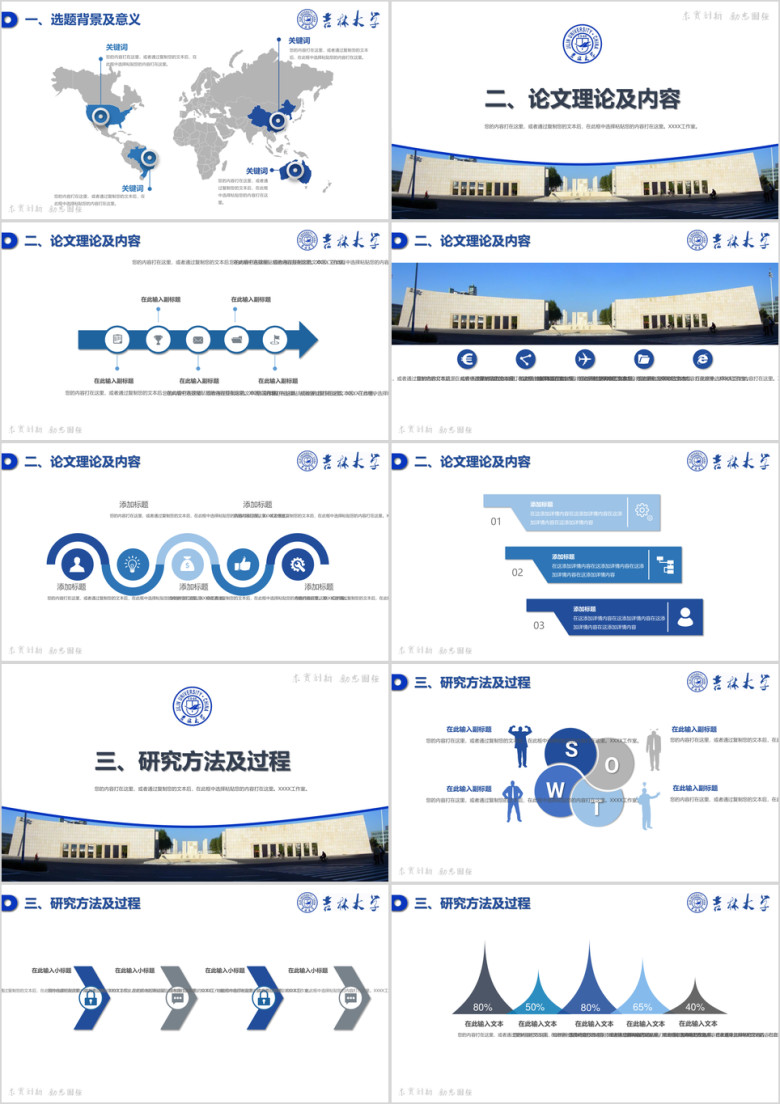 吉林大学-毕业论文答辩开题报告模板ppt
