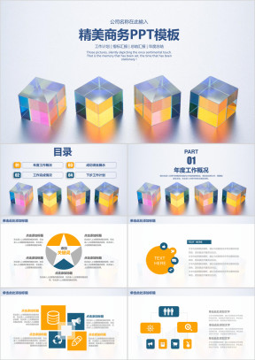 精美简约商务通用总结汇报ppt