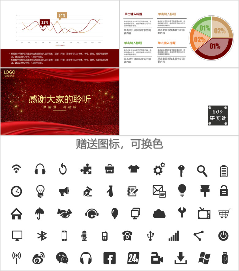 年终工作总结汇报工作计划部门述职报告ppt