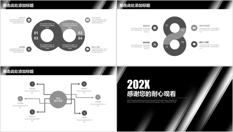 黑色简约稳重商务年终工作总结汇报ppt