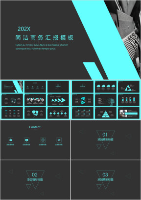 青黑高端商务汇报ppt