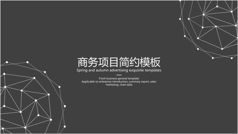 商务项目简约模板ppt
