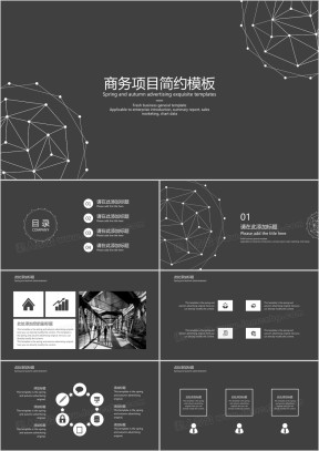 商务项目简约模板ppt