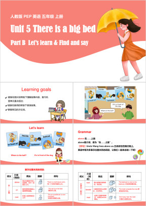 英语五年级上册课件UnitPartBLetslearn