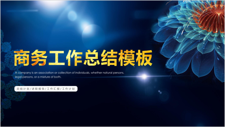 商务高端工作总结模板ppt