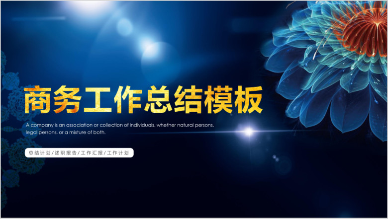 商务高端工作总结模板ppt