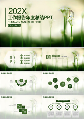 稳重商务工作报告年度总结ppt