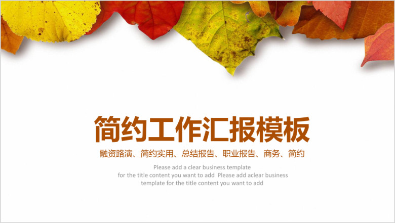 小清新淡雅工作总结工作计划ppt