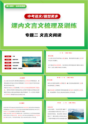 初中语文中考专题训练文言文阅读梳理总结