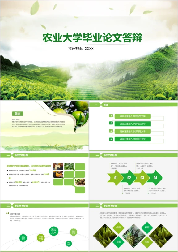 农业大学毕业答辩ppt