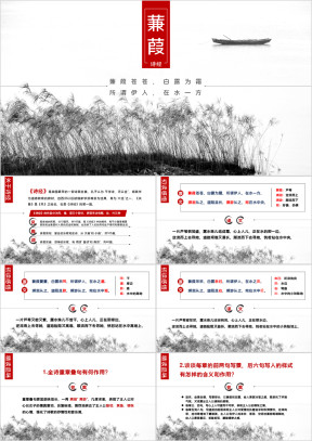 初中语文九年级下册《诗经蒹葭》教育教学课件