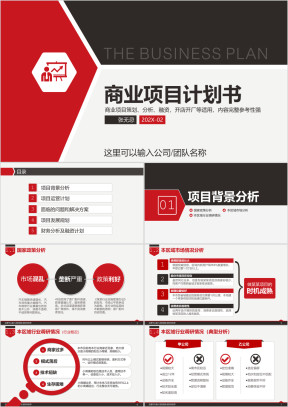 红黑创业计划书商业计划书商业项目策划融资计划ppt