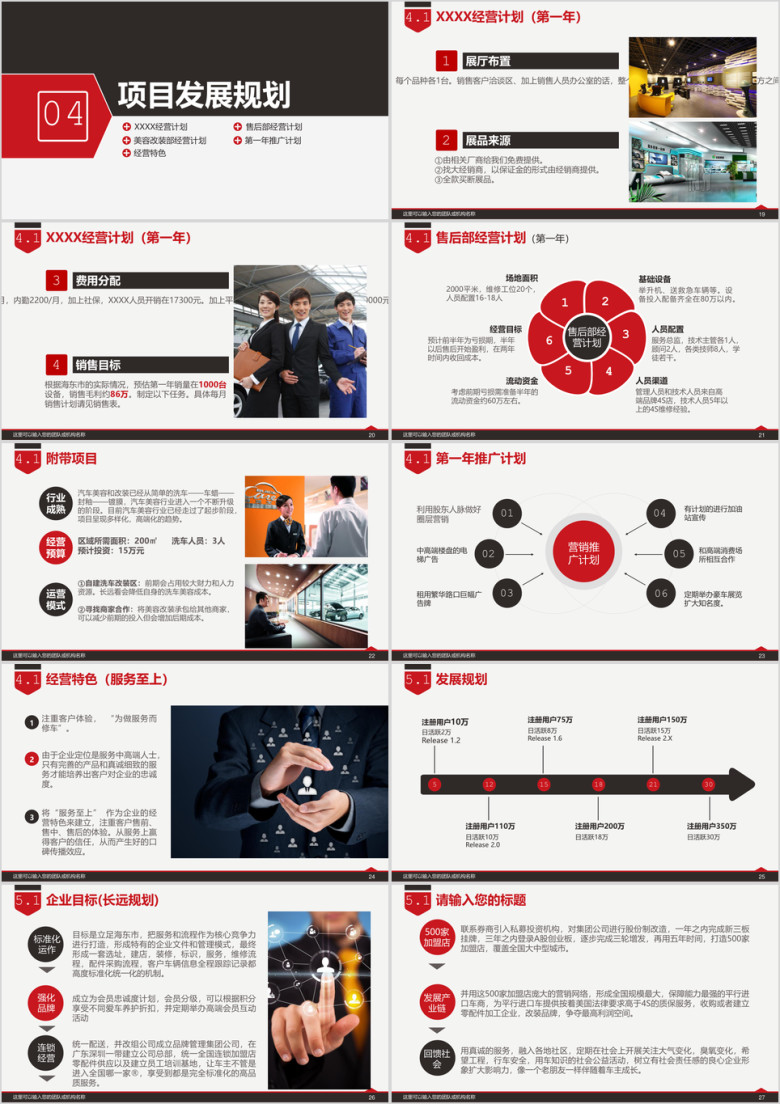 红黑创业计划书商业计划书商业项目策划融资计划ppt