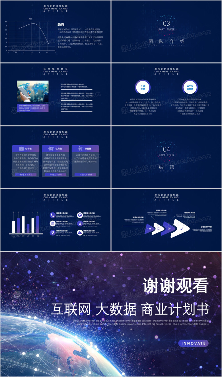 区块链大数据互联网动态ppt