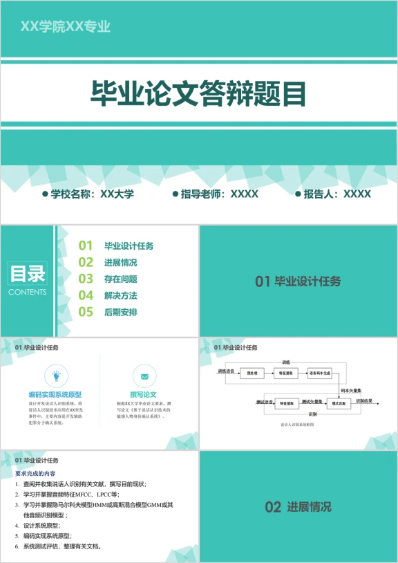 毕业答辩ppt模板
