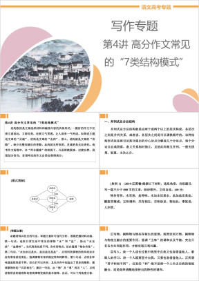 高中语文《第4讲高分作文常见的“7类结构模式”》教学课件