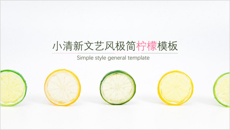 小清新文艺风极简总结模板ppt