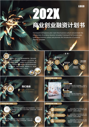创业融资招商商业创业计划书路演宣传ppt