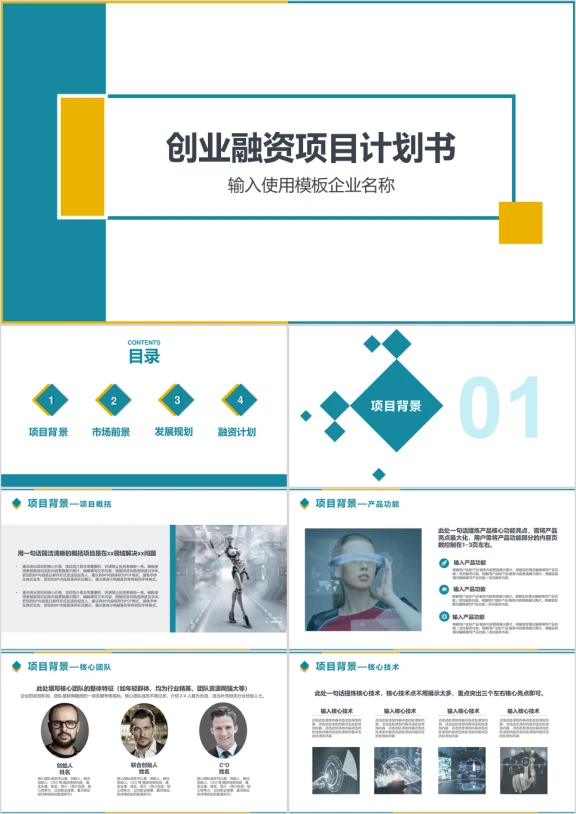 创业融资项目计划书ppt