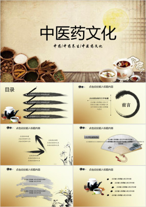 传统中医学中医院中医文化中草药ppt模板