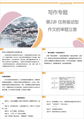 高中语文《第2讲任务驱动型作文的审题立意》教学课件