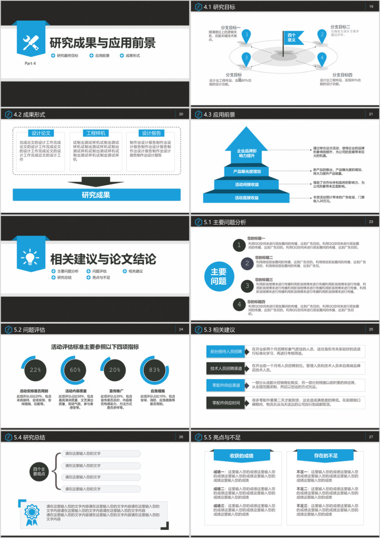 严谨简约蓝灰学术风格毕业设计论文答辩开题报告ppt
