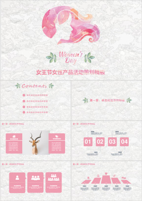 妇女节女性用品活动策划总结计划模板ppt