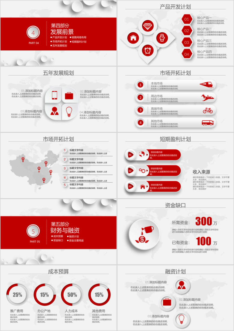 时尚创意商业创业计划书ppt模板