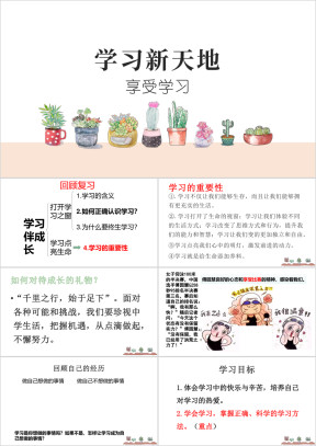 小学语文七年级《享受学习》教育教学课件