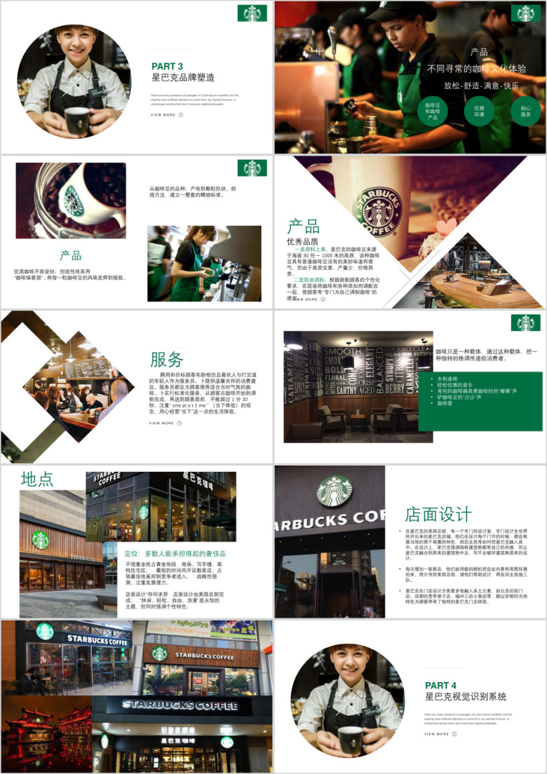 品牌产品星巴克品牌介绍ppt模板ppt