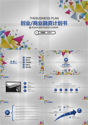 炫彩创业商业融资计划书ppt