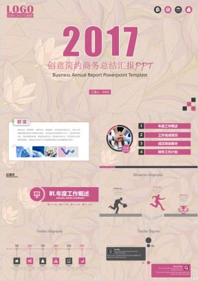 简约商务总结报告ppt