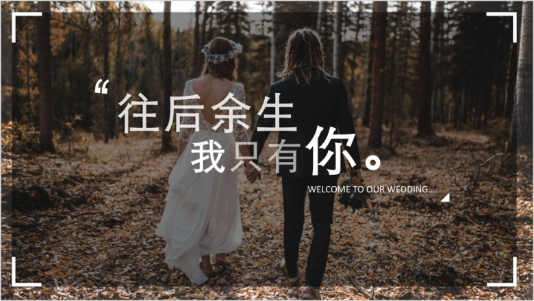 我们的婚礼爱情相册ppt模板