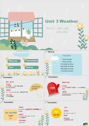 初中英语四年级《weather》教育教学课件
