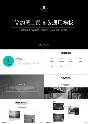 ppt模板版式精美简约风格商务通用模板