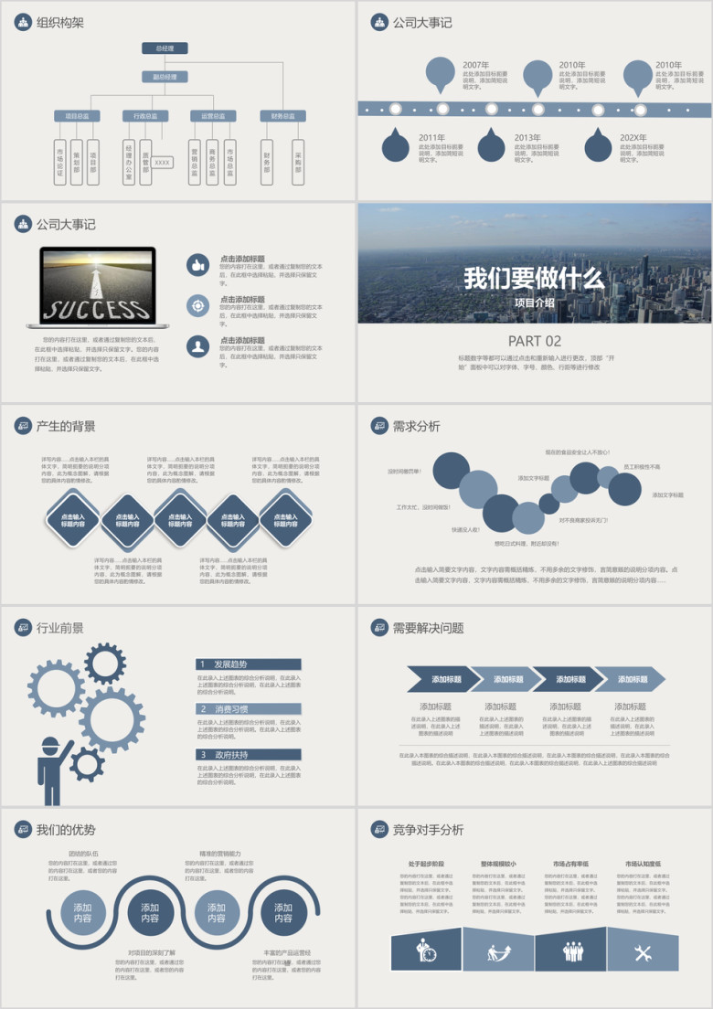 简约实用创业商业融资计划书ppt模板