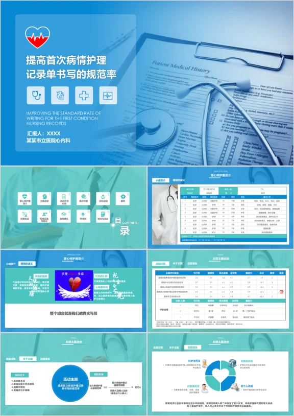 简约医学医疗品管圈动态ppt