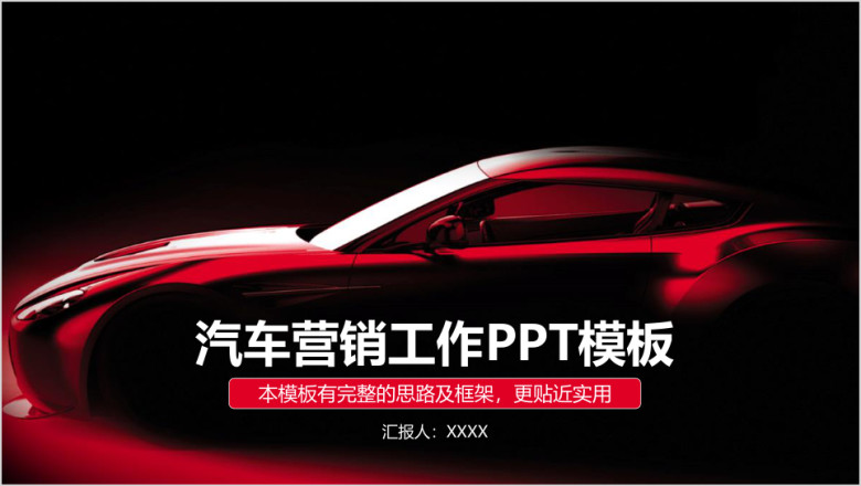 4S店汽车维修汽车营销商务工作汇报动态ppt