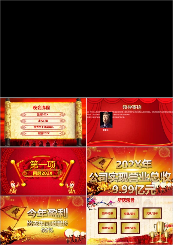 年会颁奖晚会年终总结誓师大会ppt