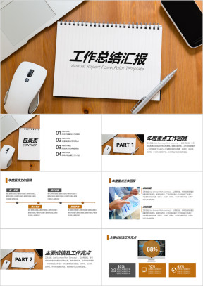 年终年中工作总结汇报ppt模板