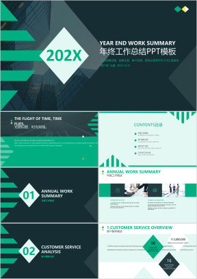 年终工作总结-会议汇报-商务通用-总结-商务灰绿ppt