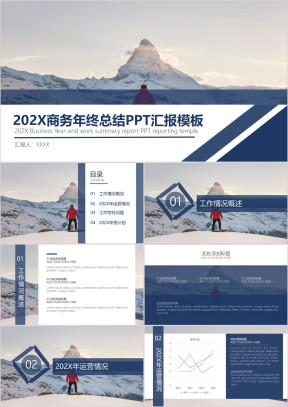商务年终总结汇报ppt模板