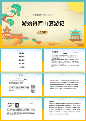 高中语文苏教版必修一《始得西山宴游记》教学课件