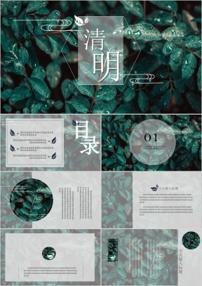 简约小清新文艺清明节气通用免费模板