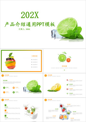 清新产品介绍通用ppt模板