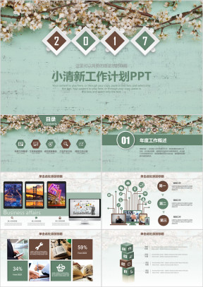 唯美小清新工作计划总结通用ppt