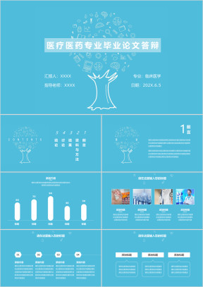 医疗医药专业毕业答辩ppt模板