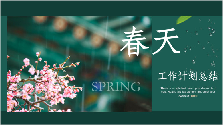 清新文艺春天工作计划总结通用ppt