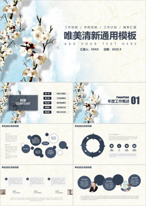 商务工作汇报通用动态ppt